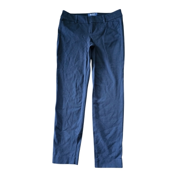 Old Navy Pants Women 2P Blue Pixie Straight 28x25 Pockets Flat Front Mid Rise - Picture 1 of 11